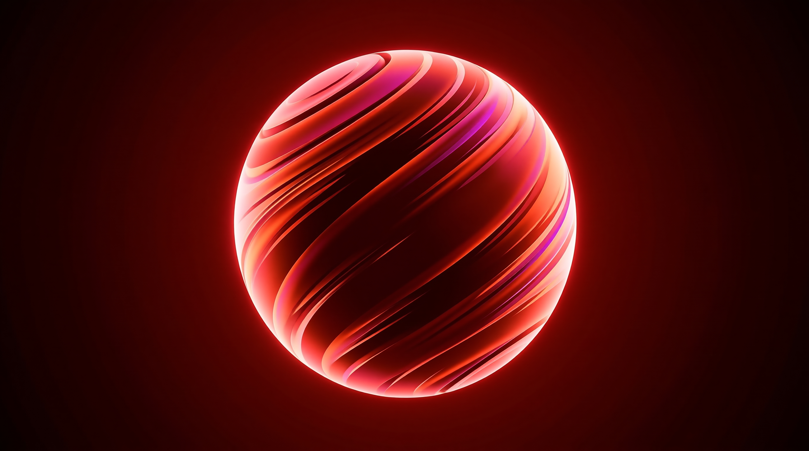 Glowing Striped Sphere