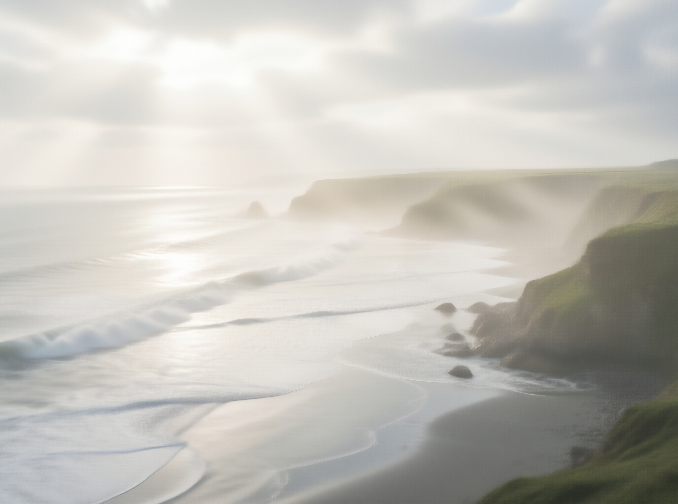 Misty Coastal Cliffs