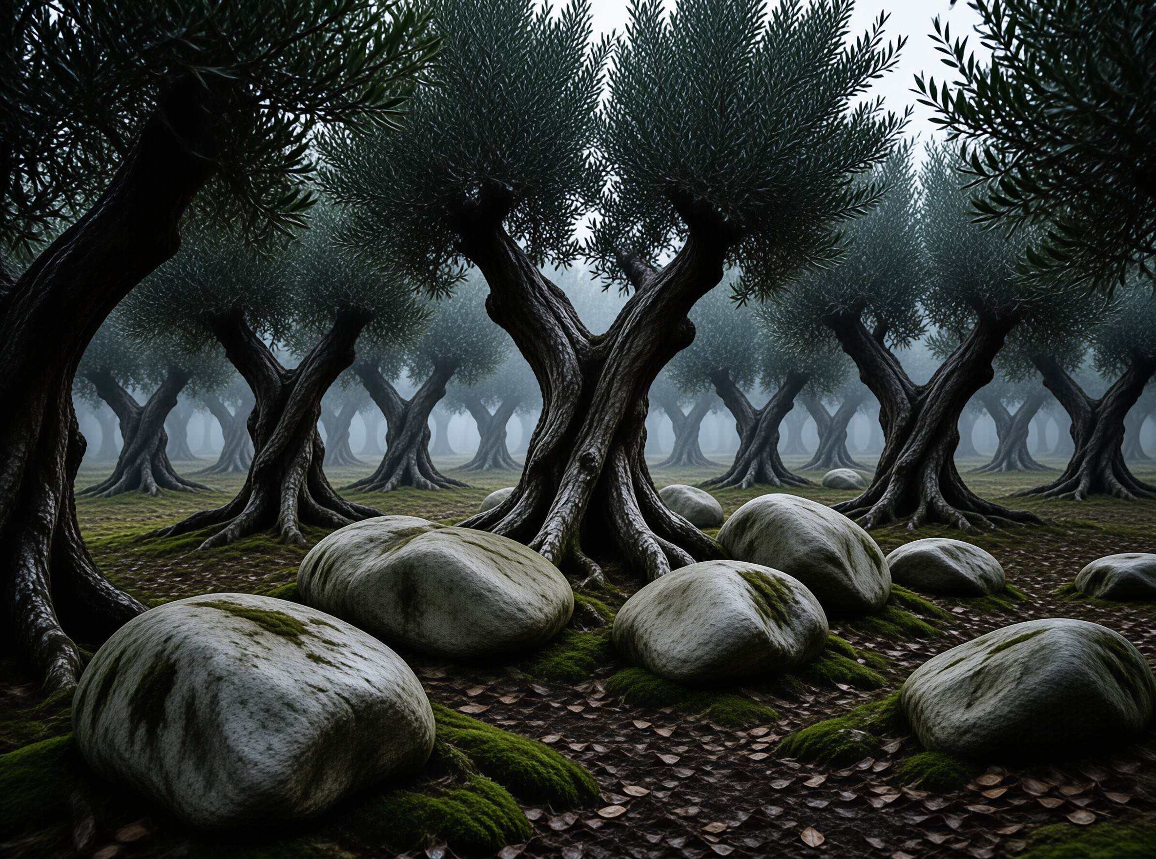 Misty Twisted Forest