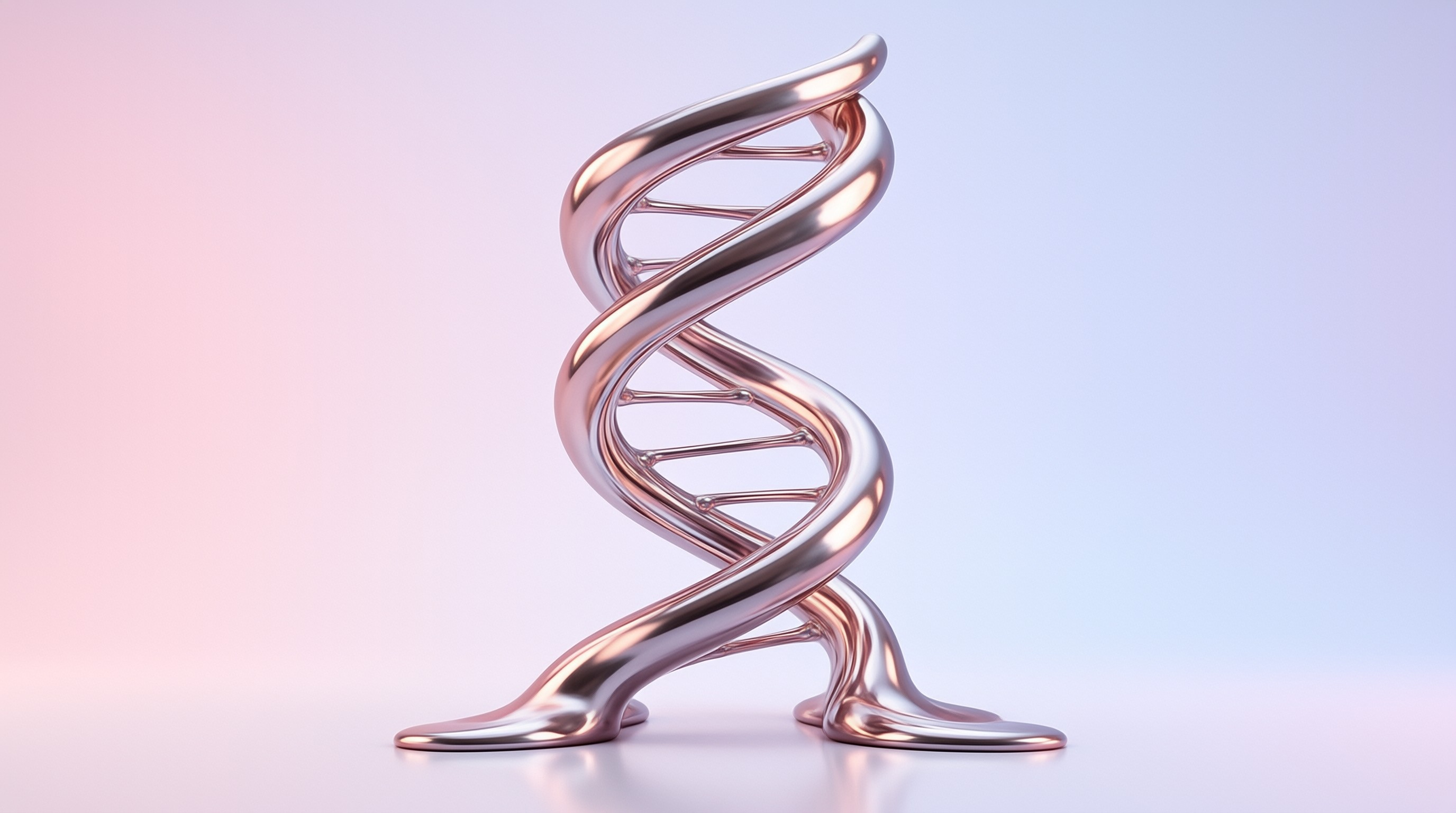 Rose Gold DNA Helix