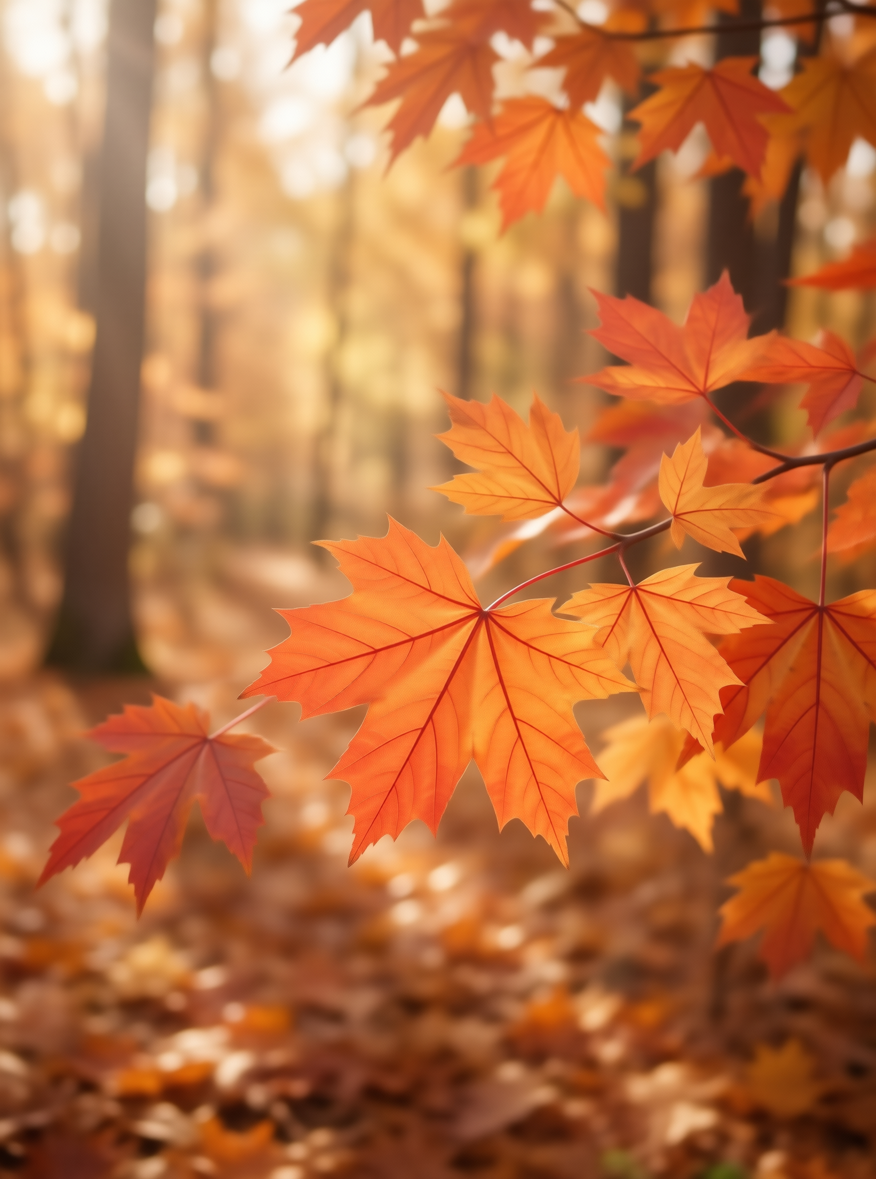 Autumn Maple in Forest