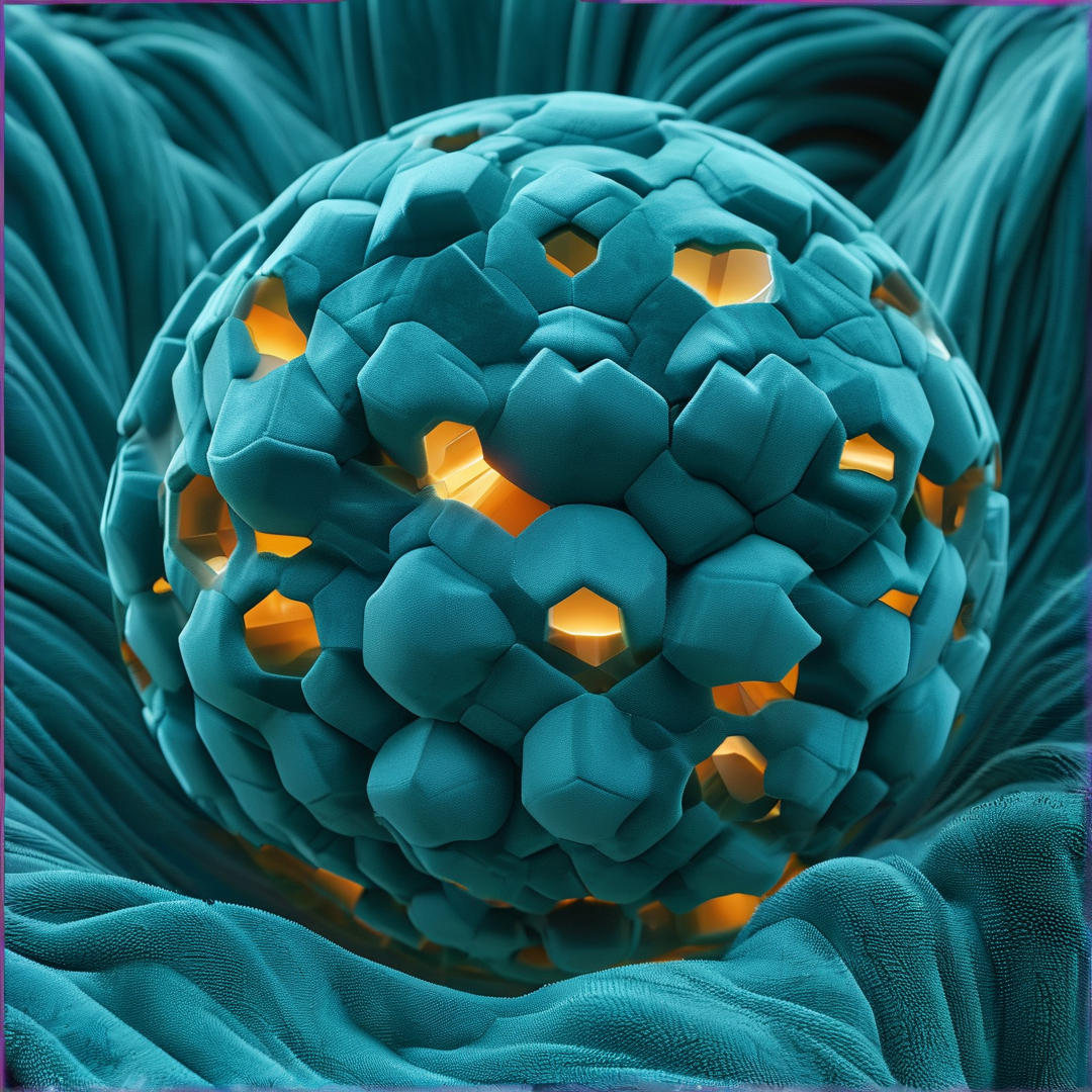 Glowing Teal Abstract Sphere