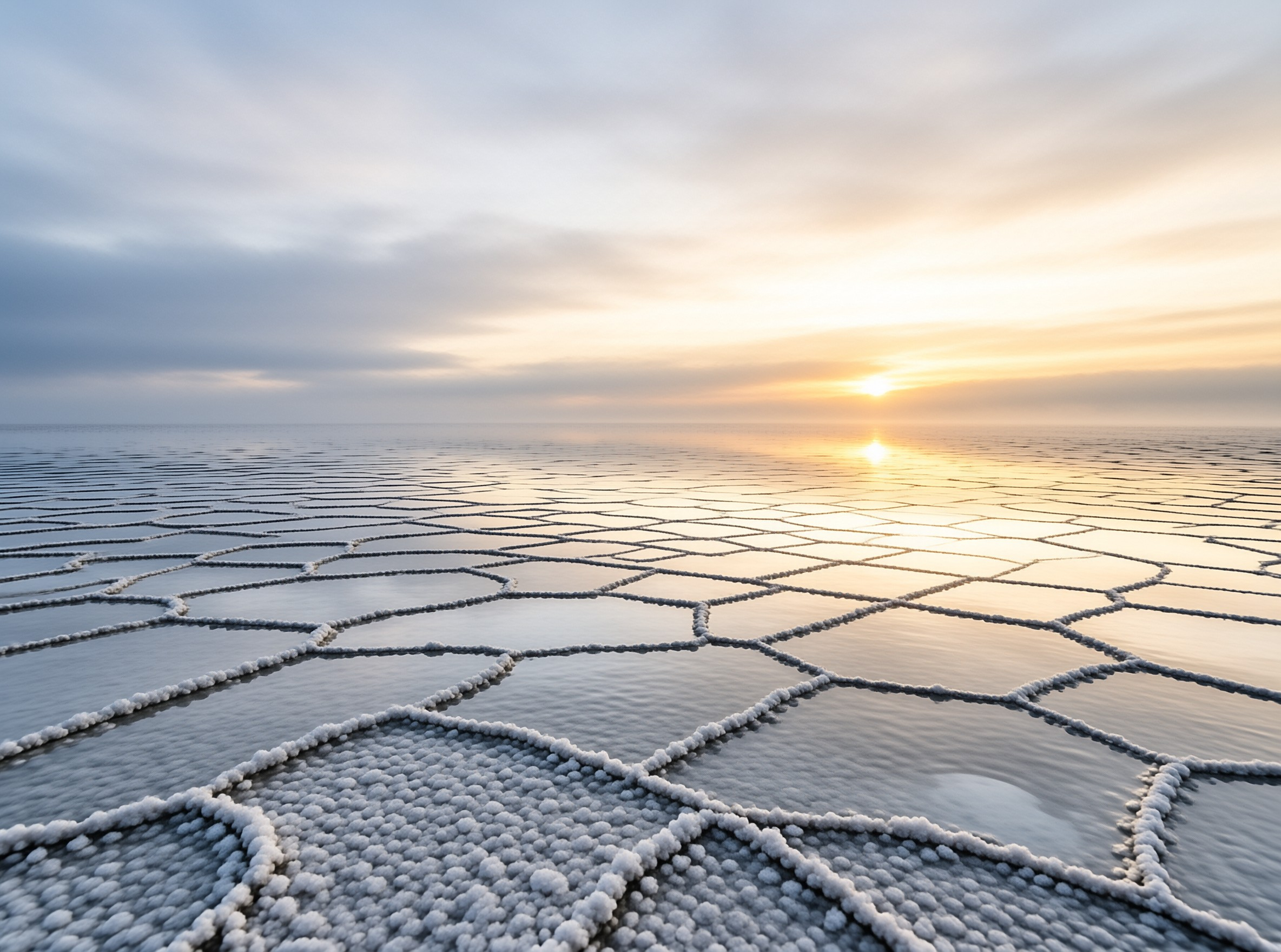 Sunrise on Salt Flat