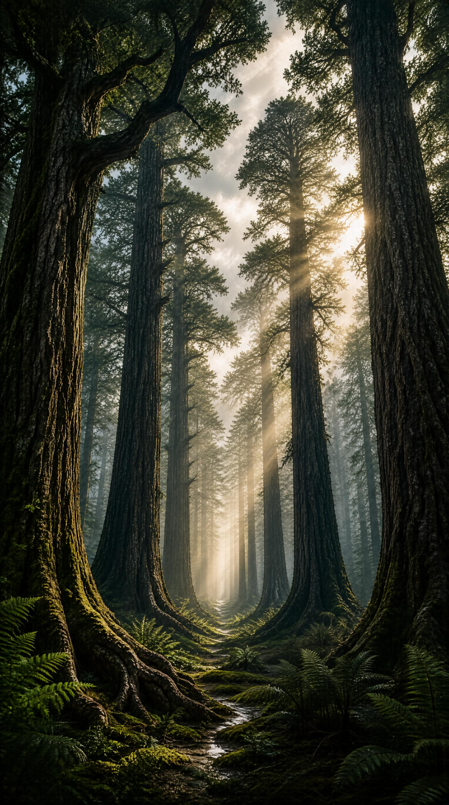 Sunlit Ancient Forest