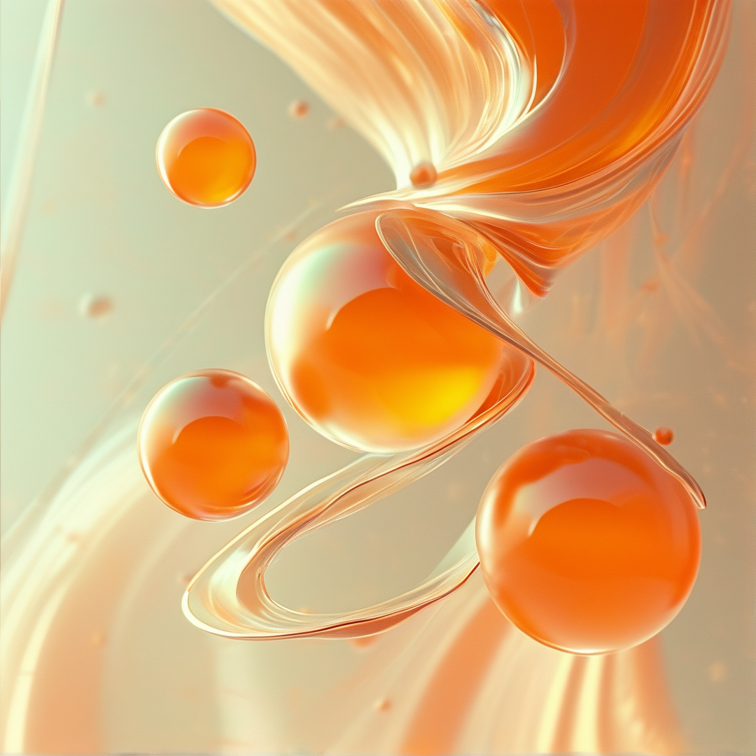 Orange Liquid Bubbles