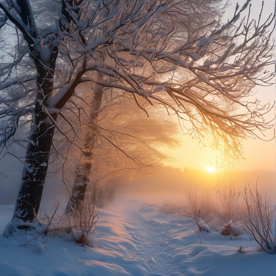 Snowy Winter Sunrise