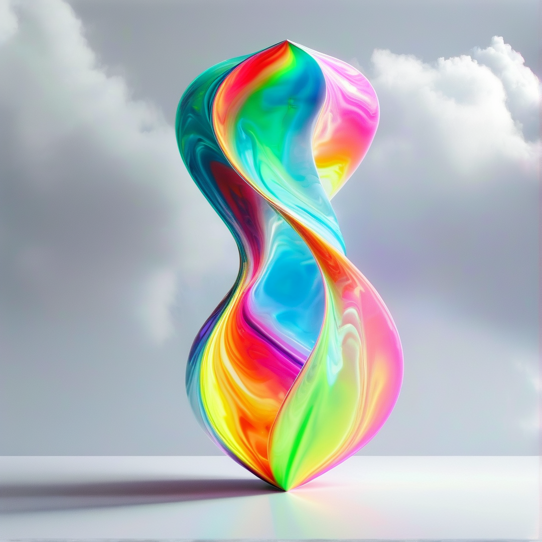 Vibrant Rainbow Sculpture