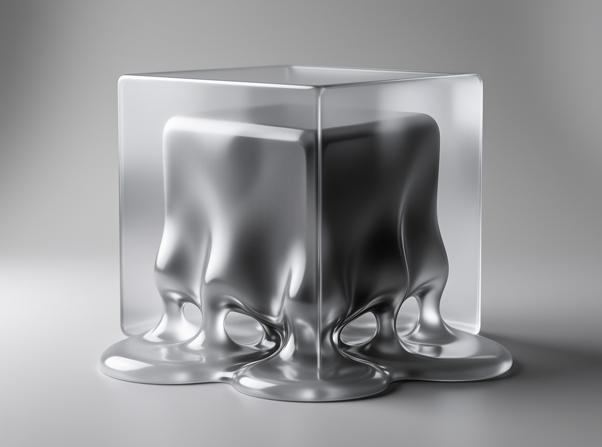 Melting Silver Cube