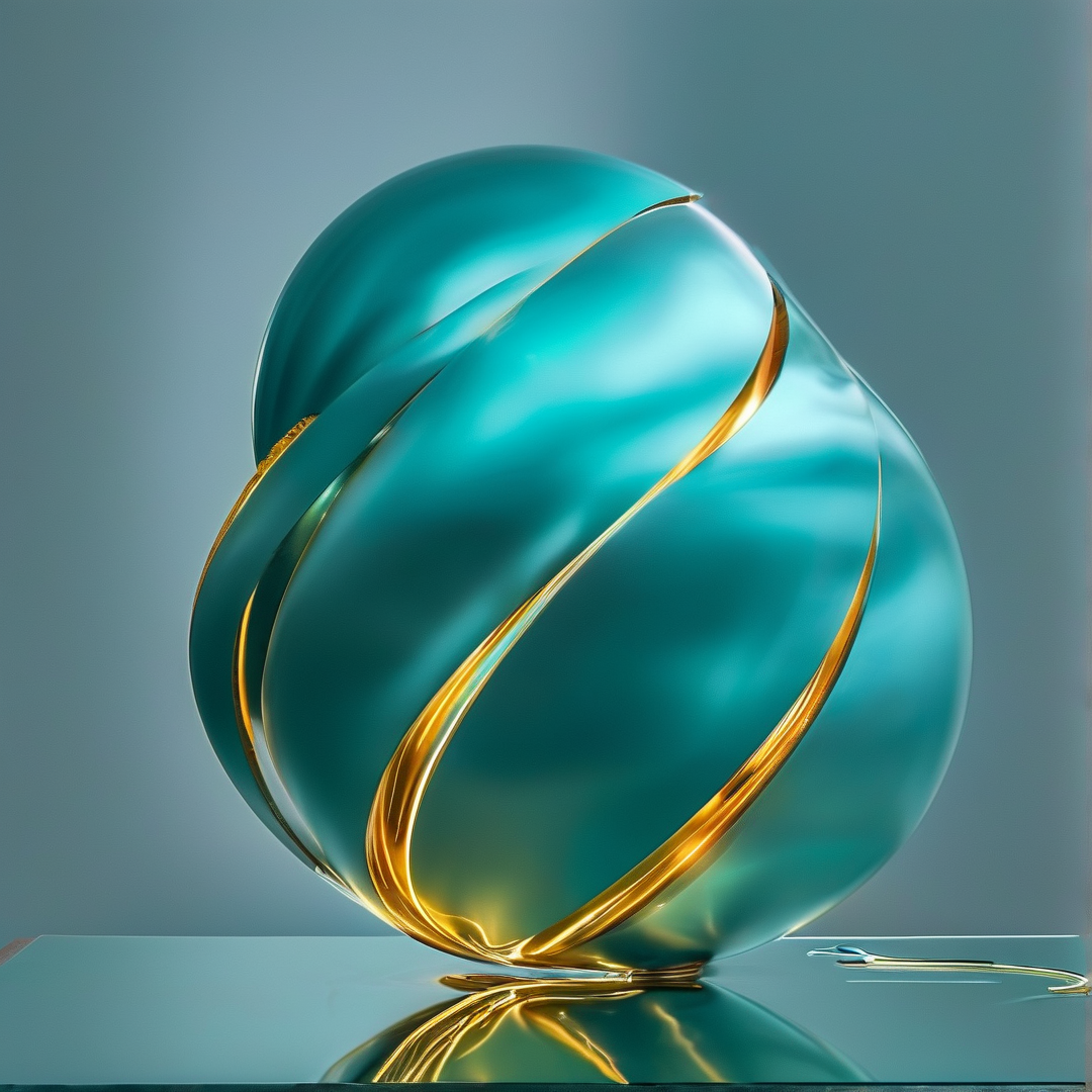 Abstract Turquoise Sculpture