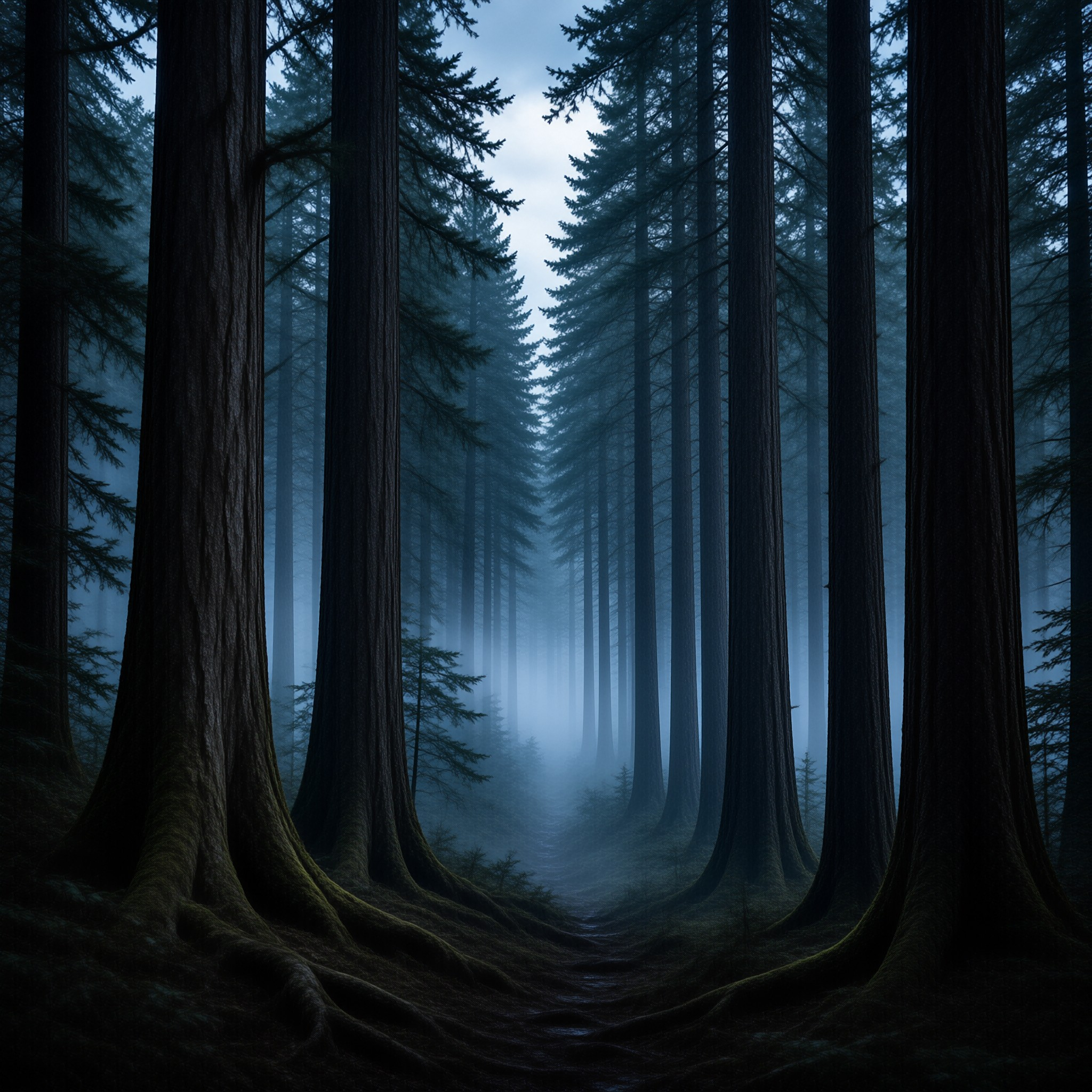 Misty Forest Path