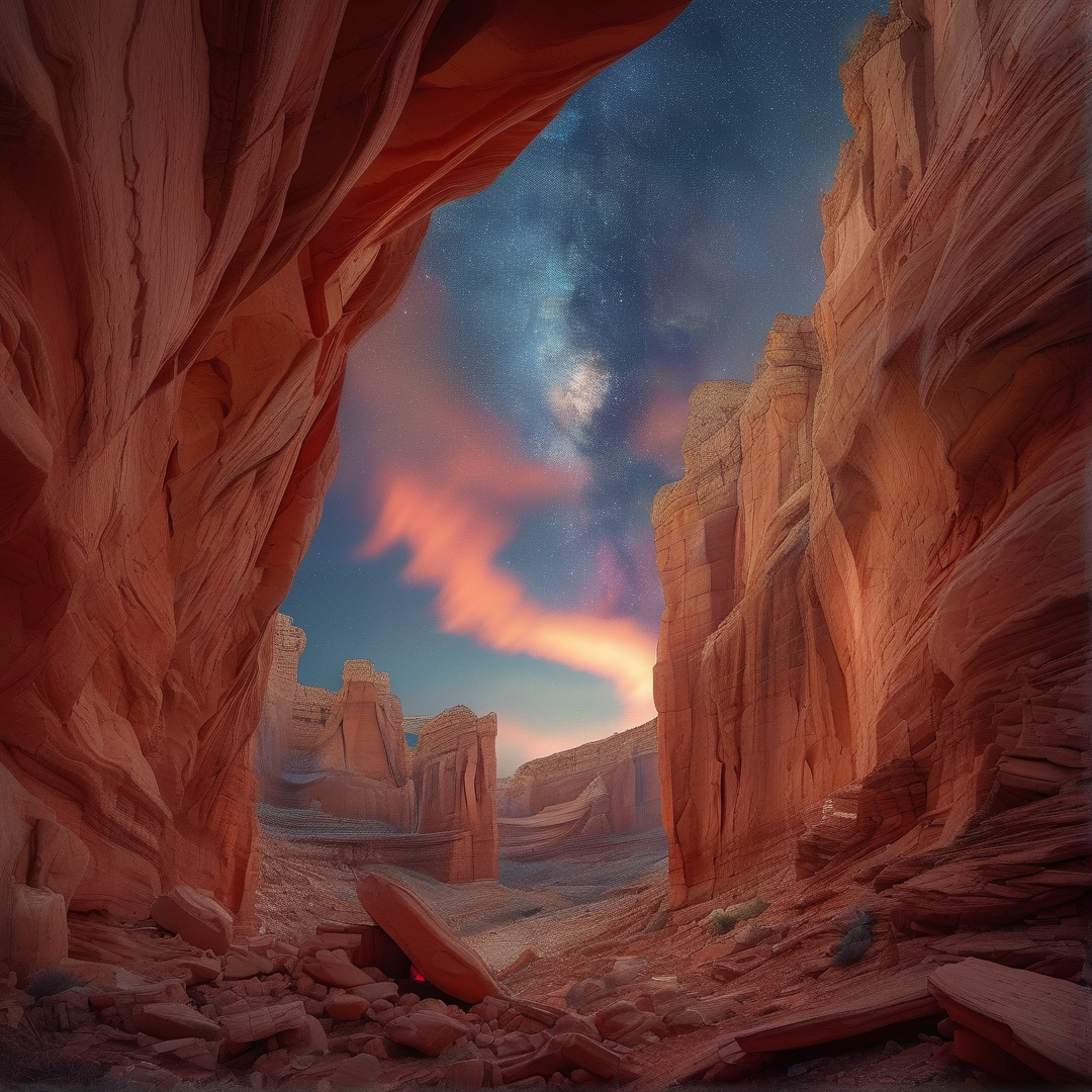 Starry Slot Canyon View