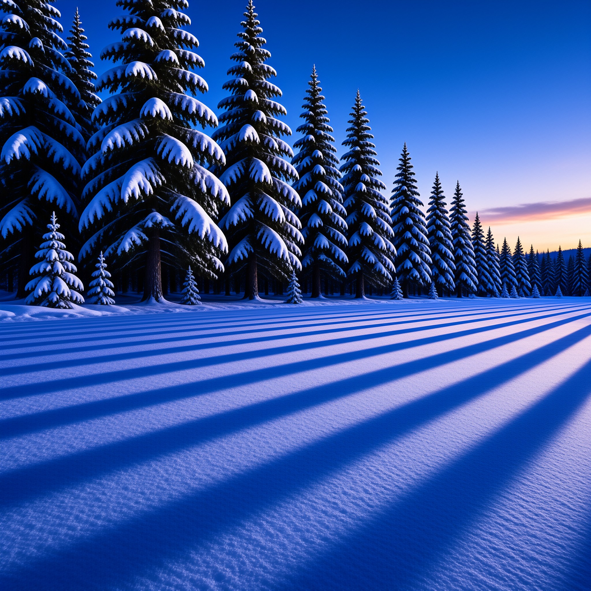Snowy Forest at Twilight