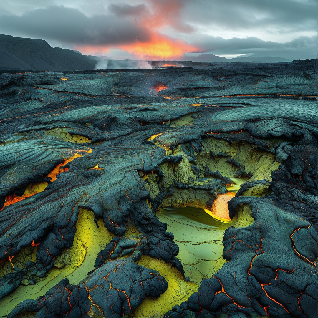 Volcanic Eruption Scene