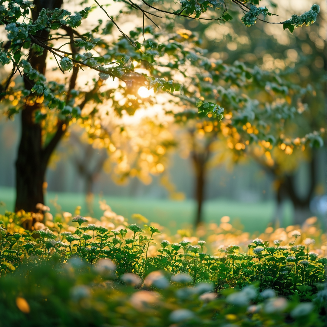 Sunlight Through Leaves