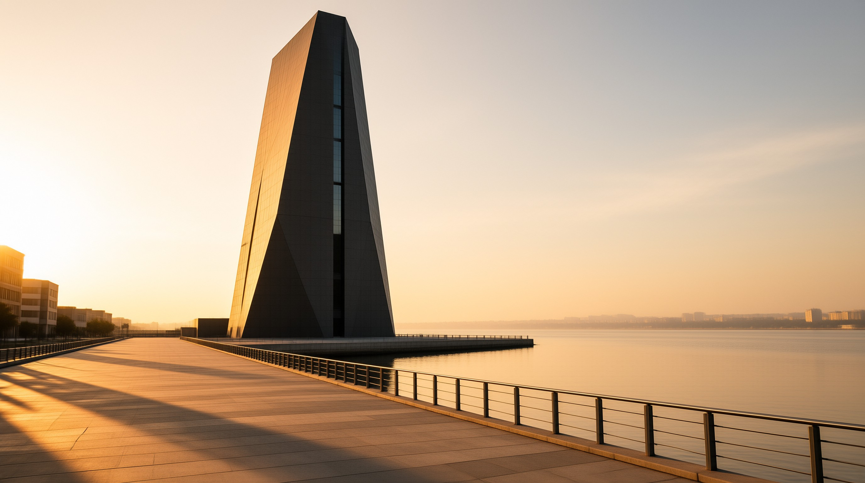Waterfront Tower at Sunset