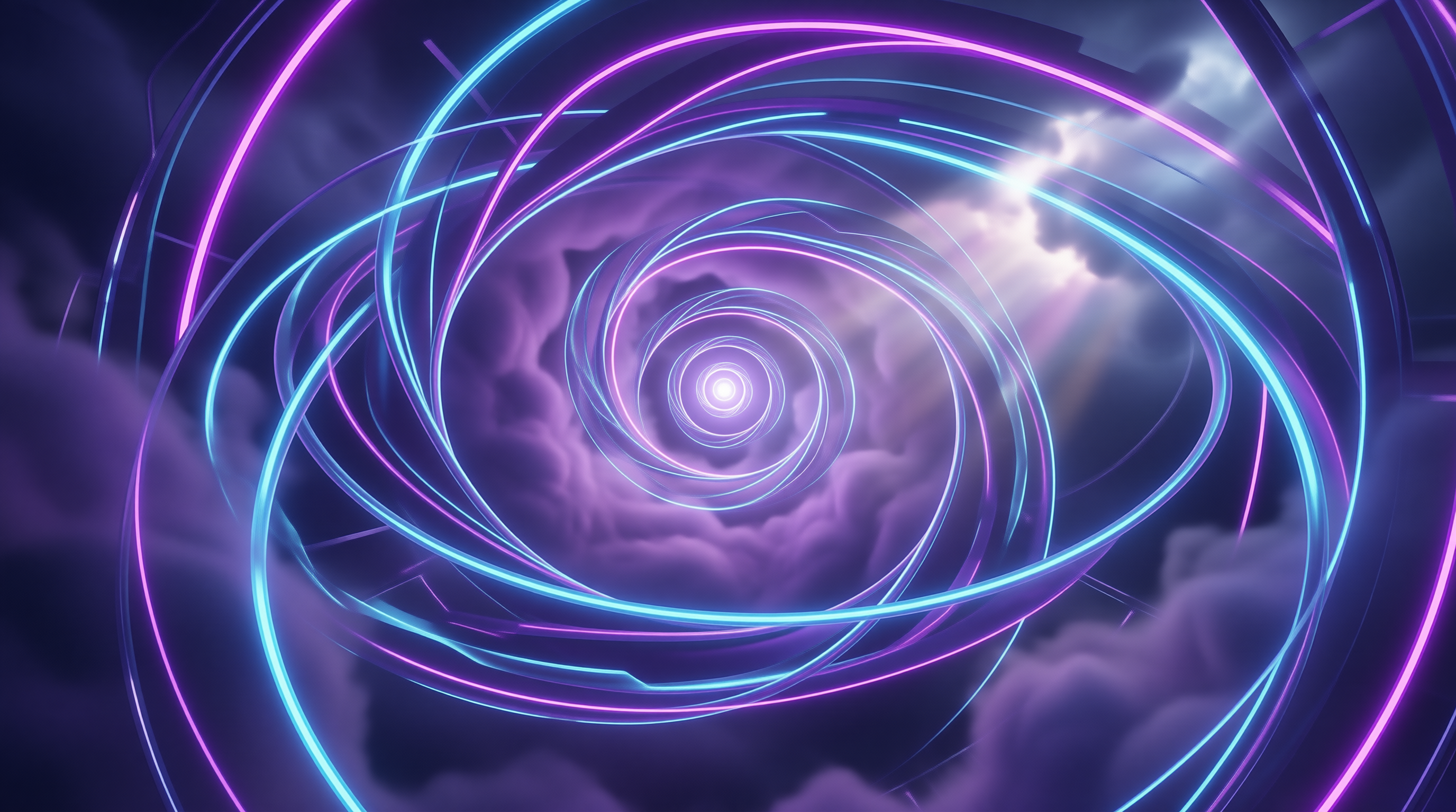 Neon Spiral Tunnel