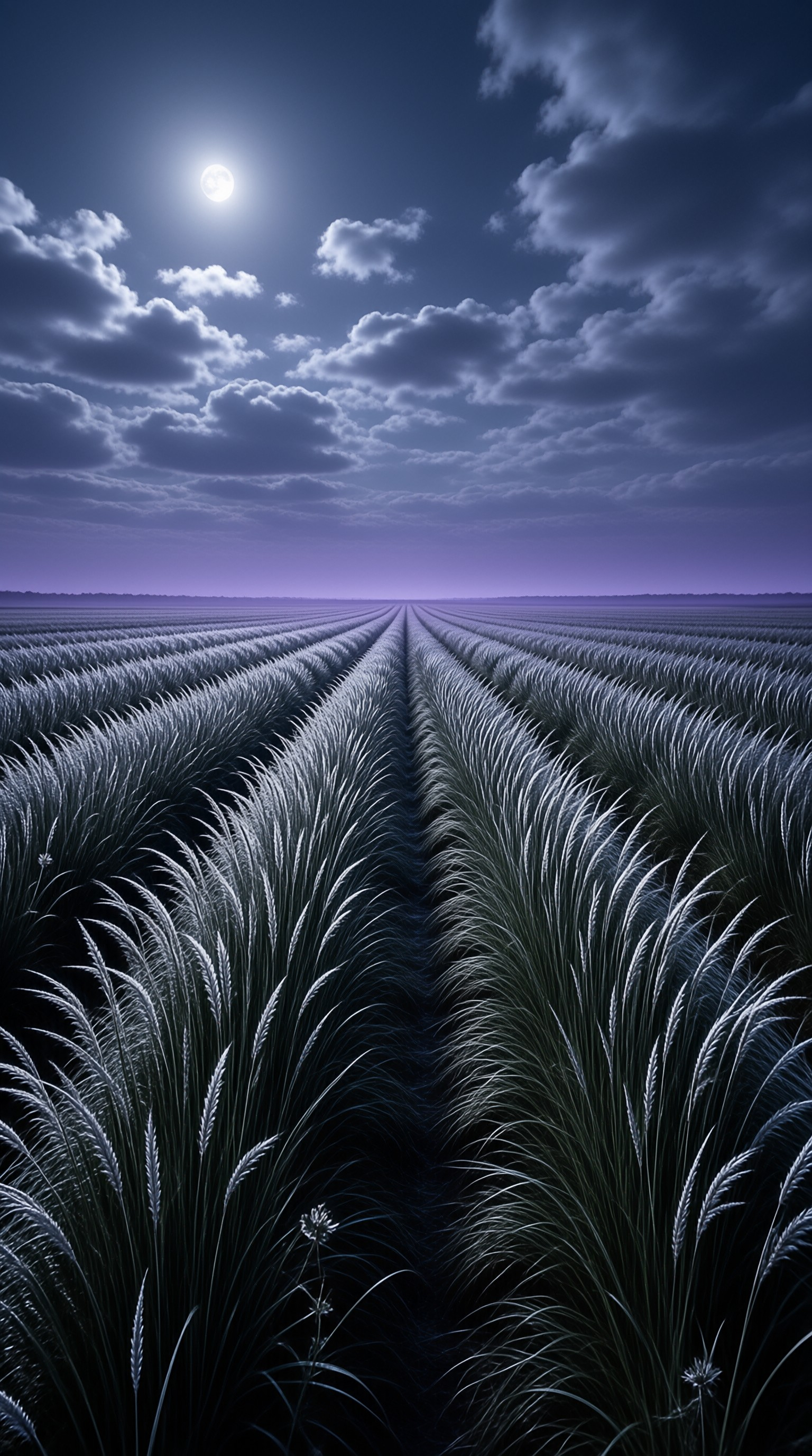 Moonlit Wheat Field