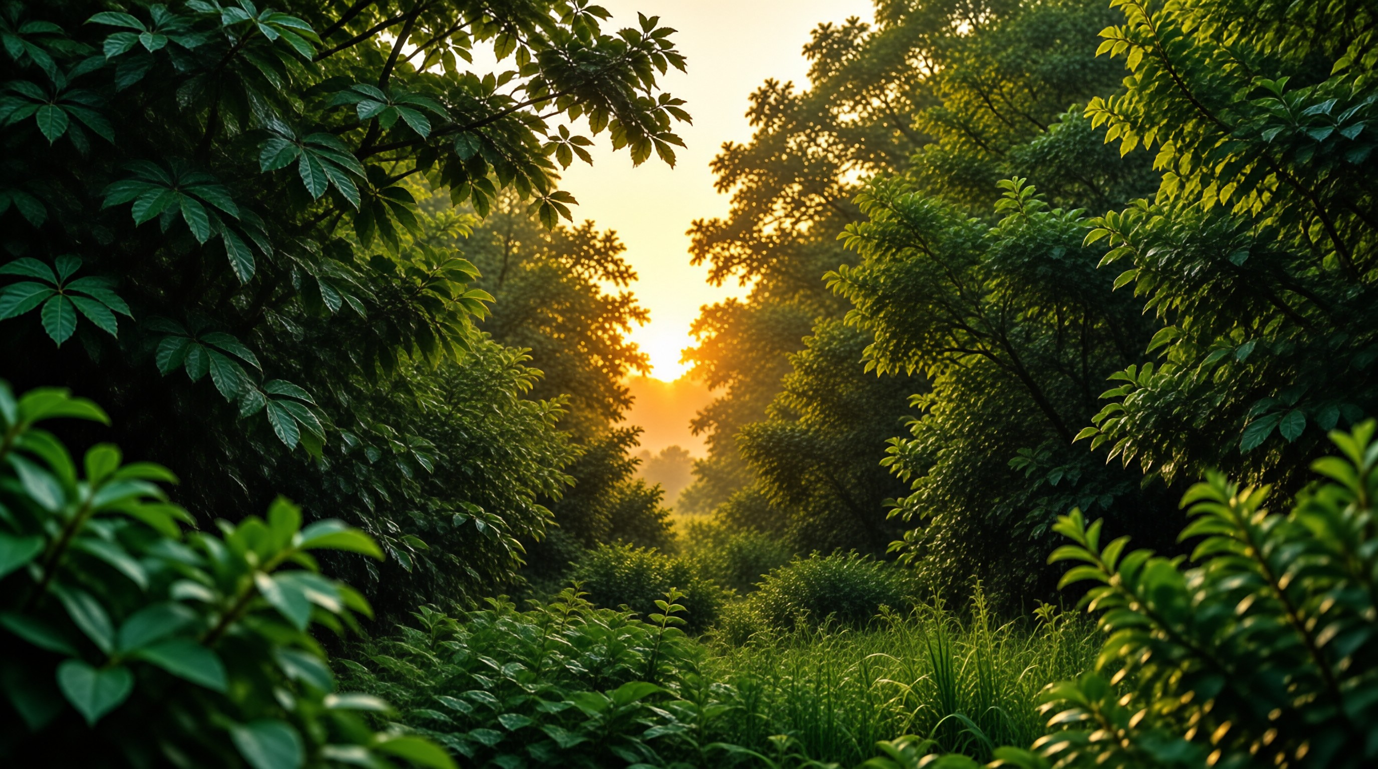 Sunlight Filtering Forest