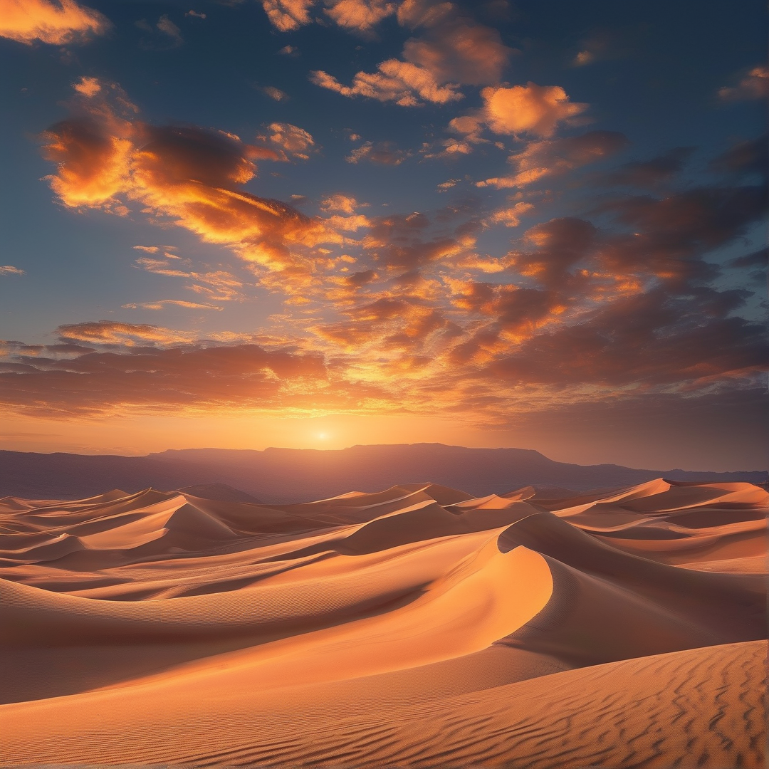 Golden Desert Sunset