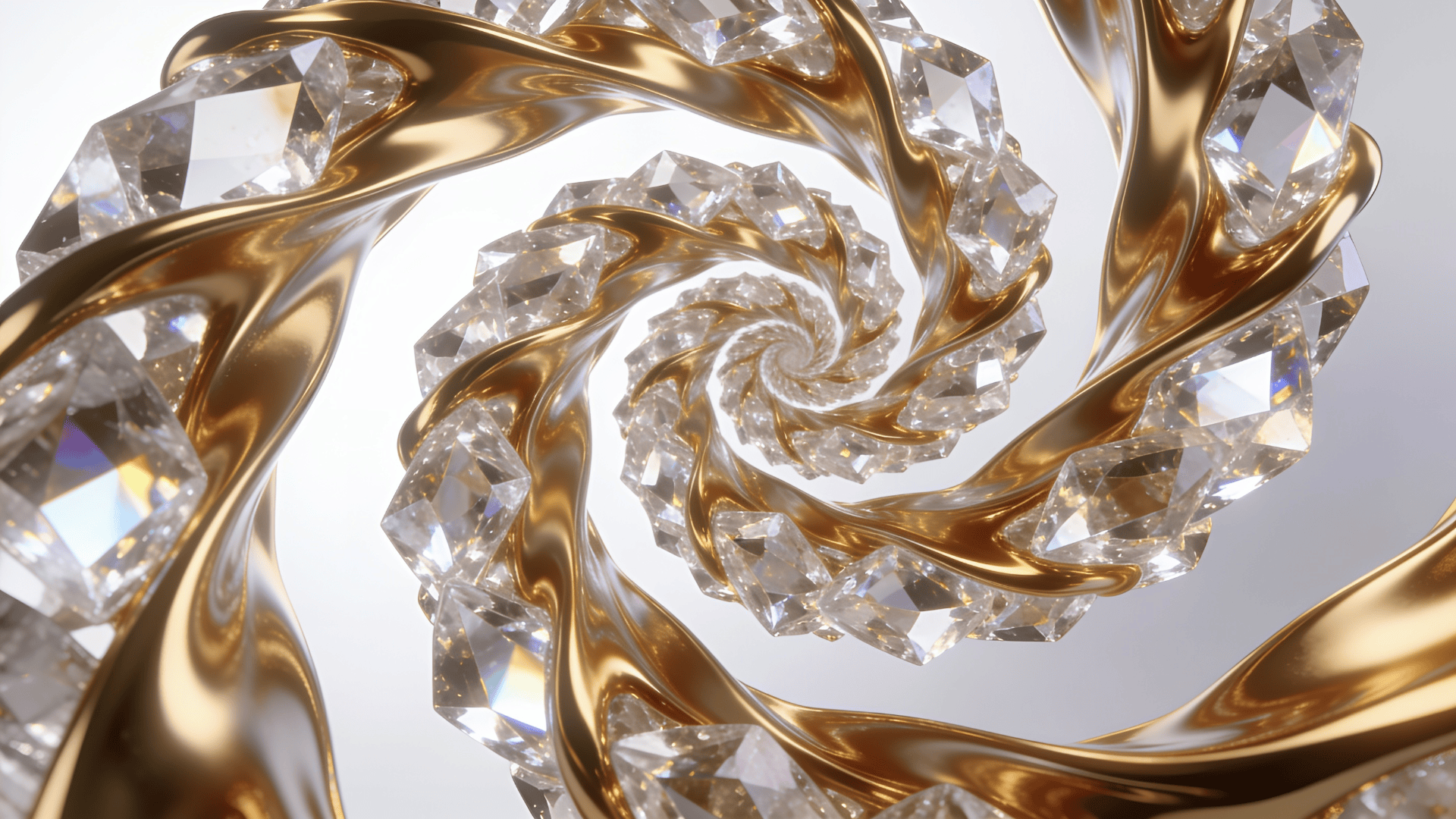 Crystal, Liquid Gold Spiral