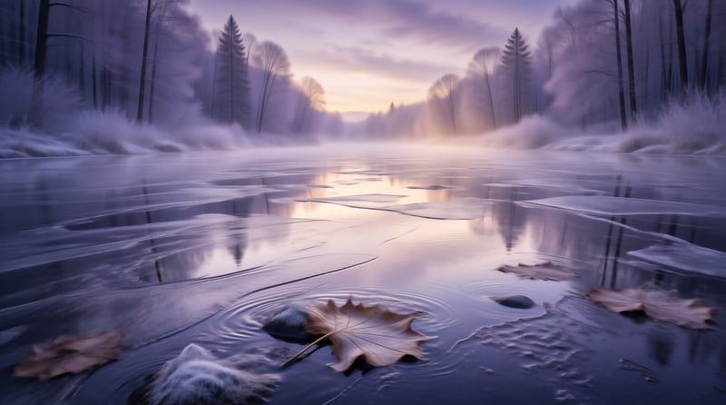 Frozen River at Dawn