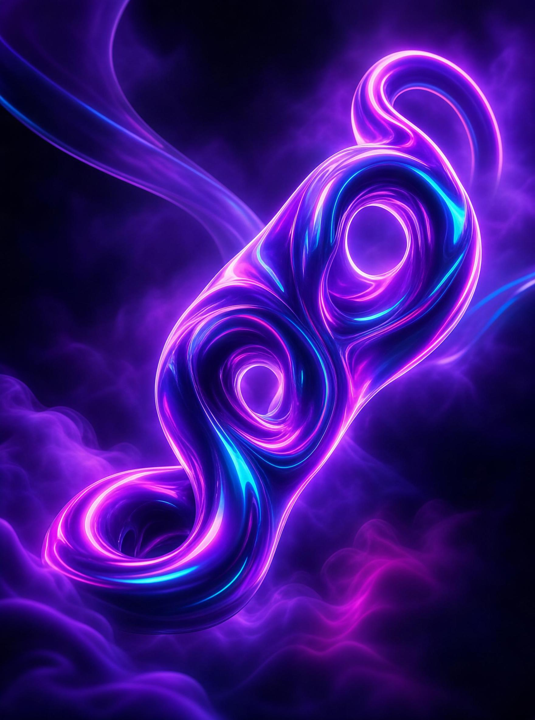 Abstract Neon Liquid Shape