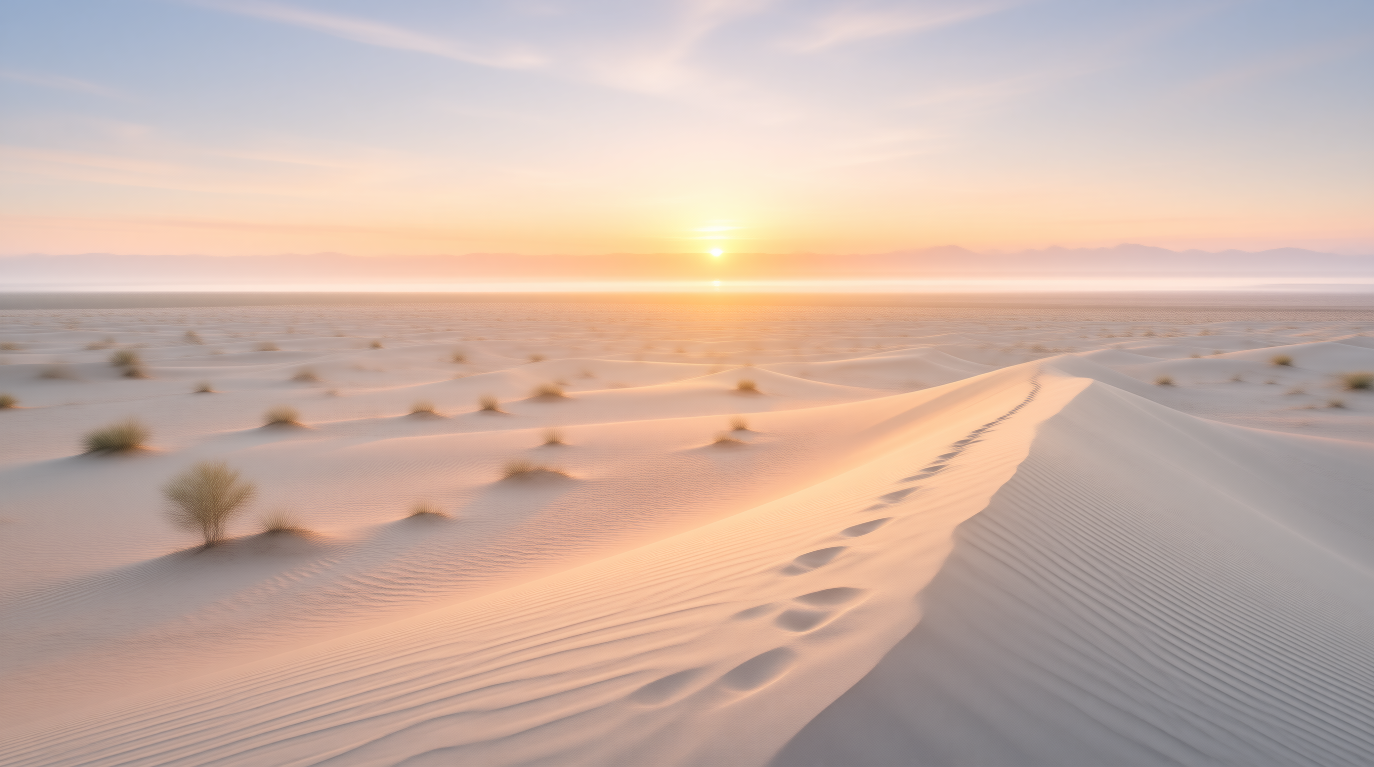 Desert Sunrise Footprints