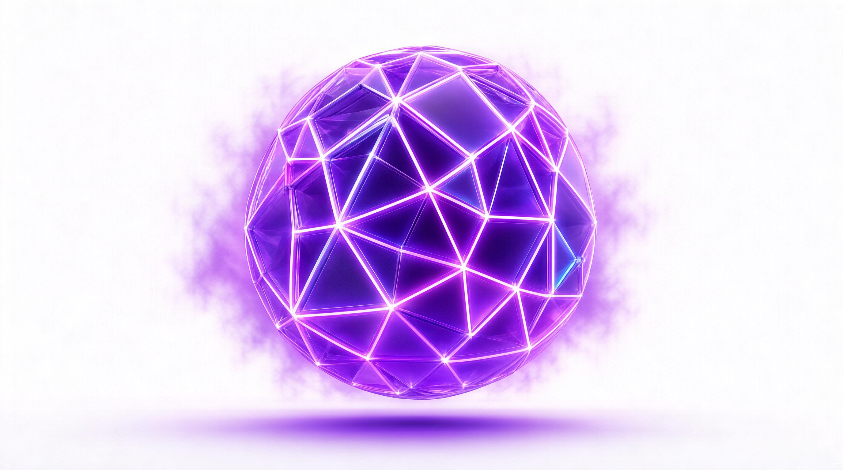 Purple Geometric Sphere