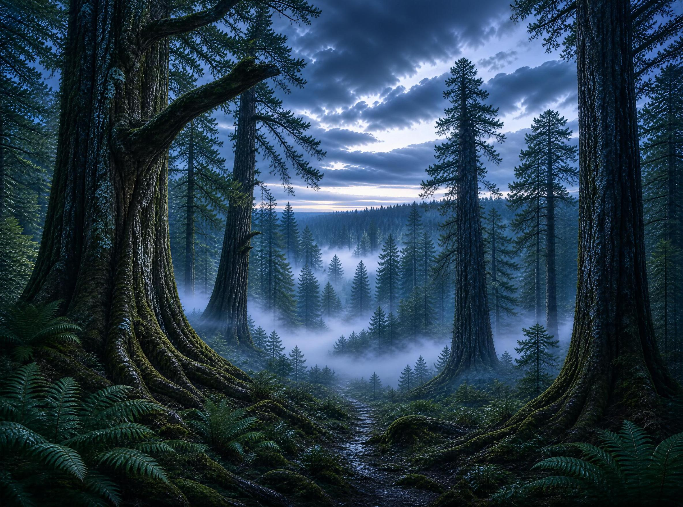 Misty Forest at Dawn