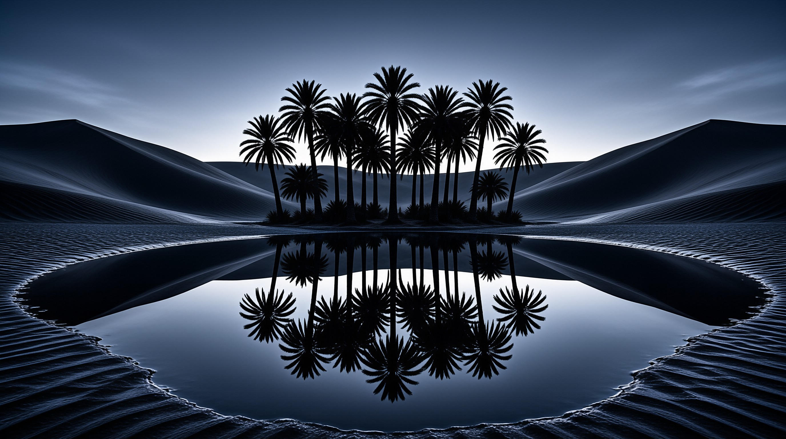 Desert Oasis Reflection