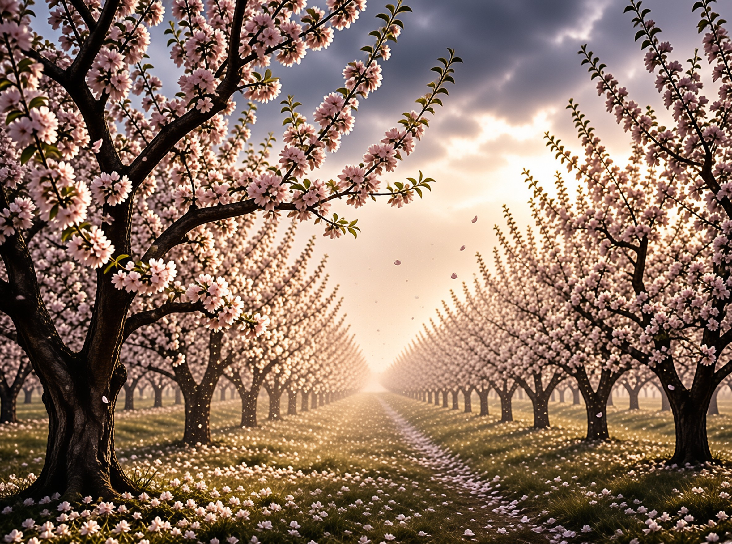 Blooming Orchard Path