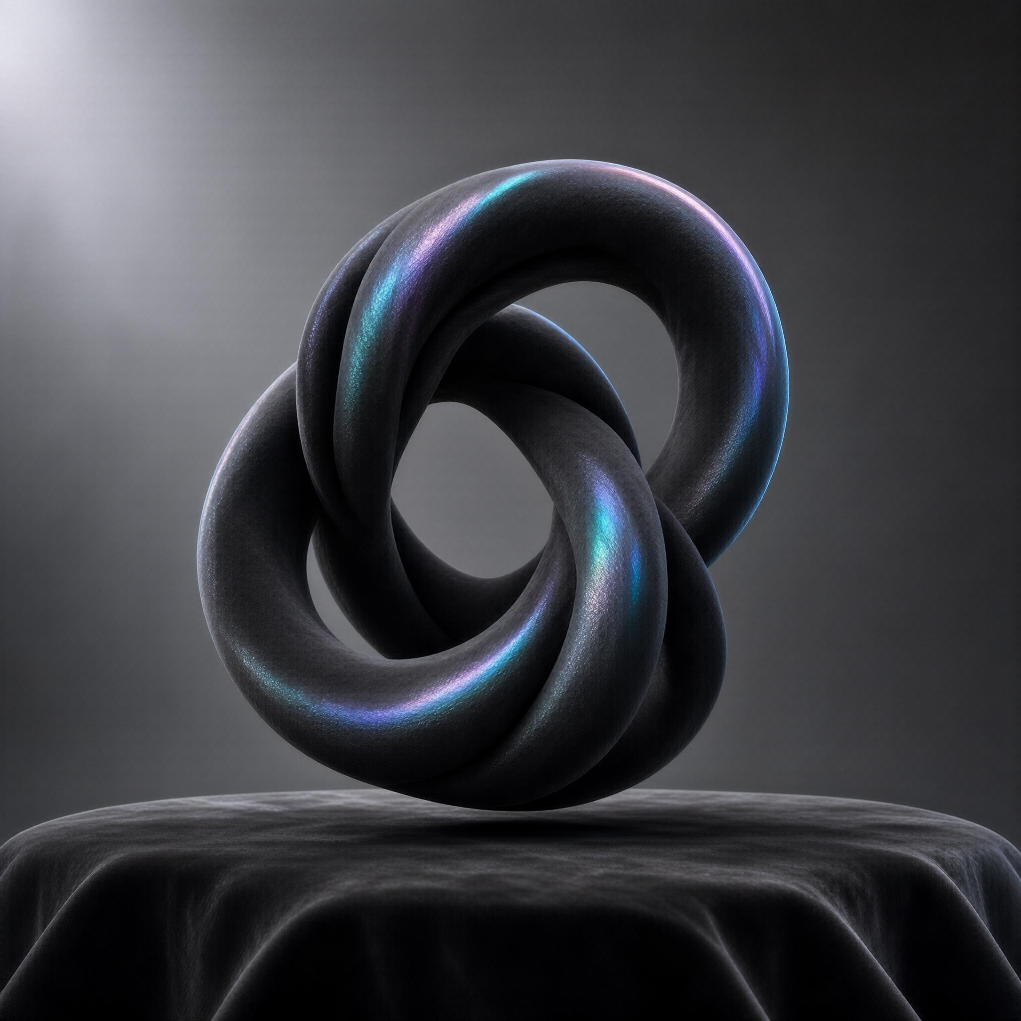 Interwoven Black Sculpture