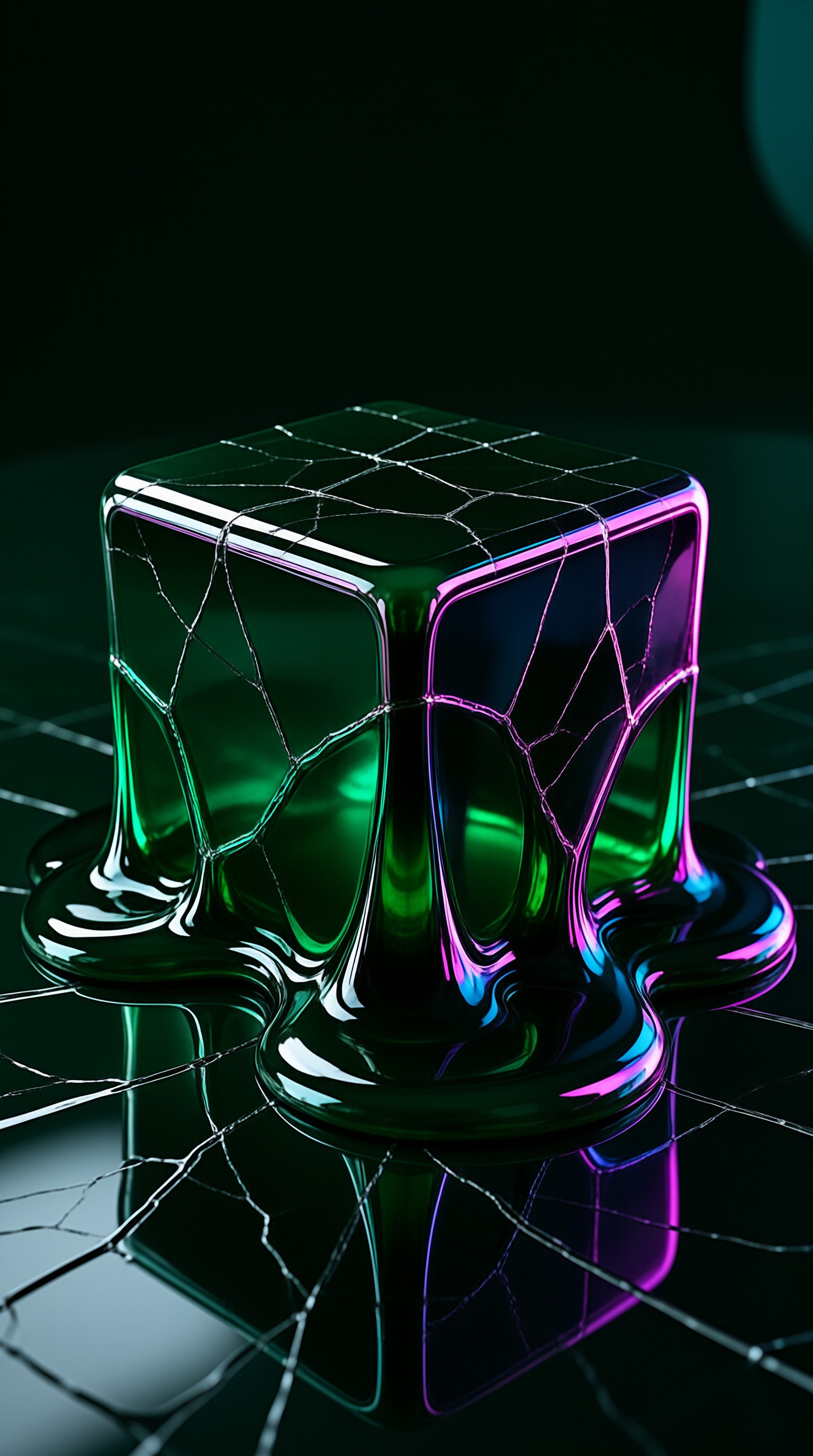 Iridescent Melting Cube