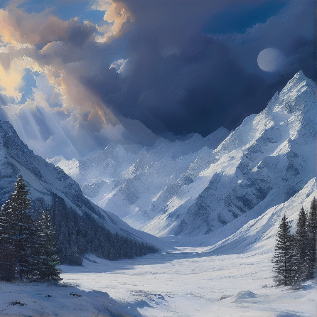 Snowy Mountain Vista