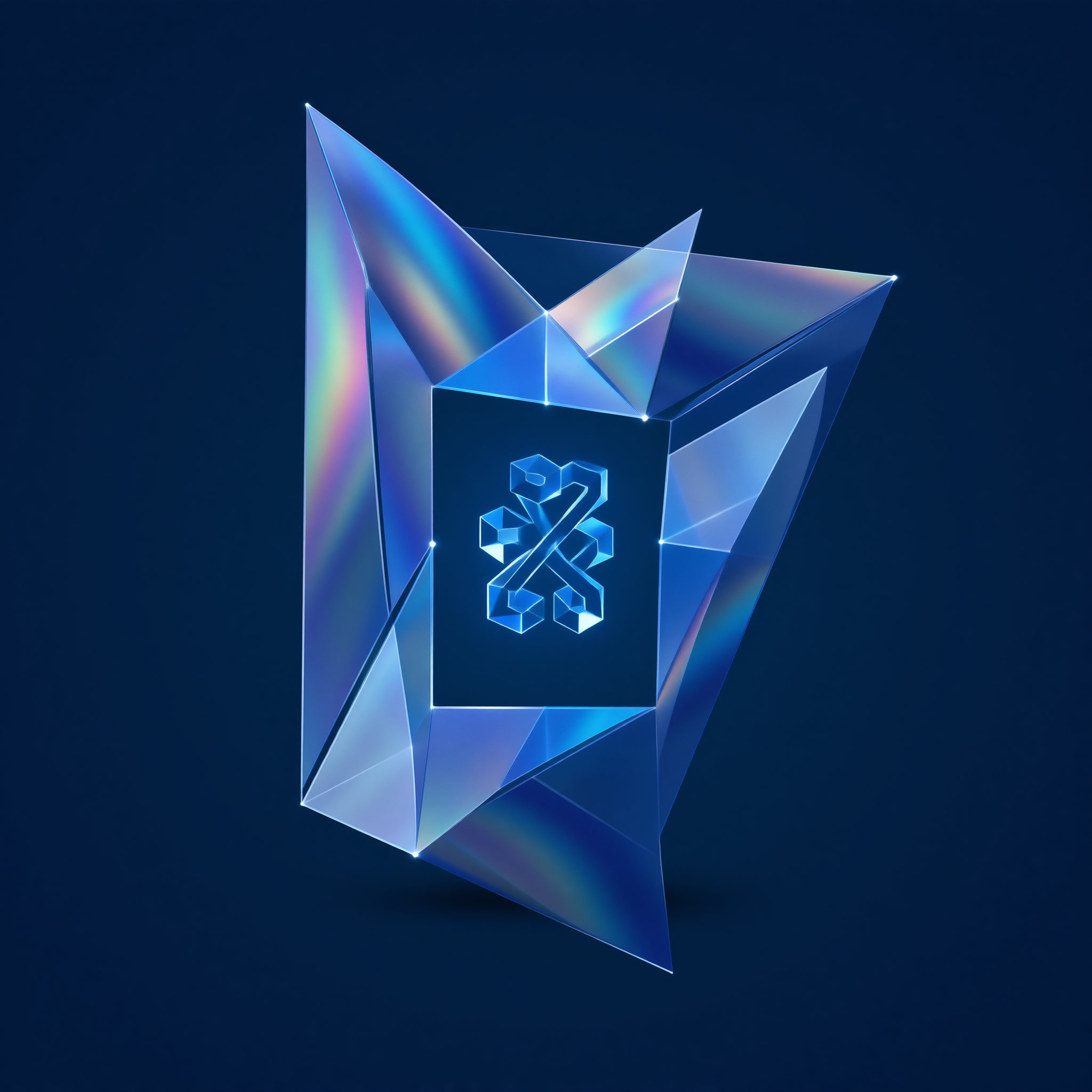 Iridescent 3D Crystal Logo