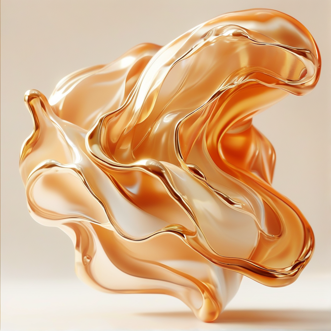 Abstract Liquid Gold Shape