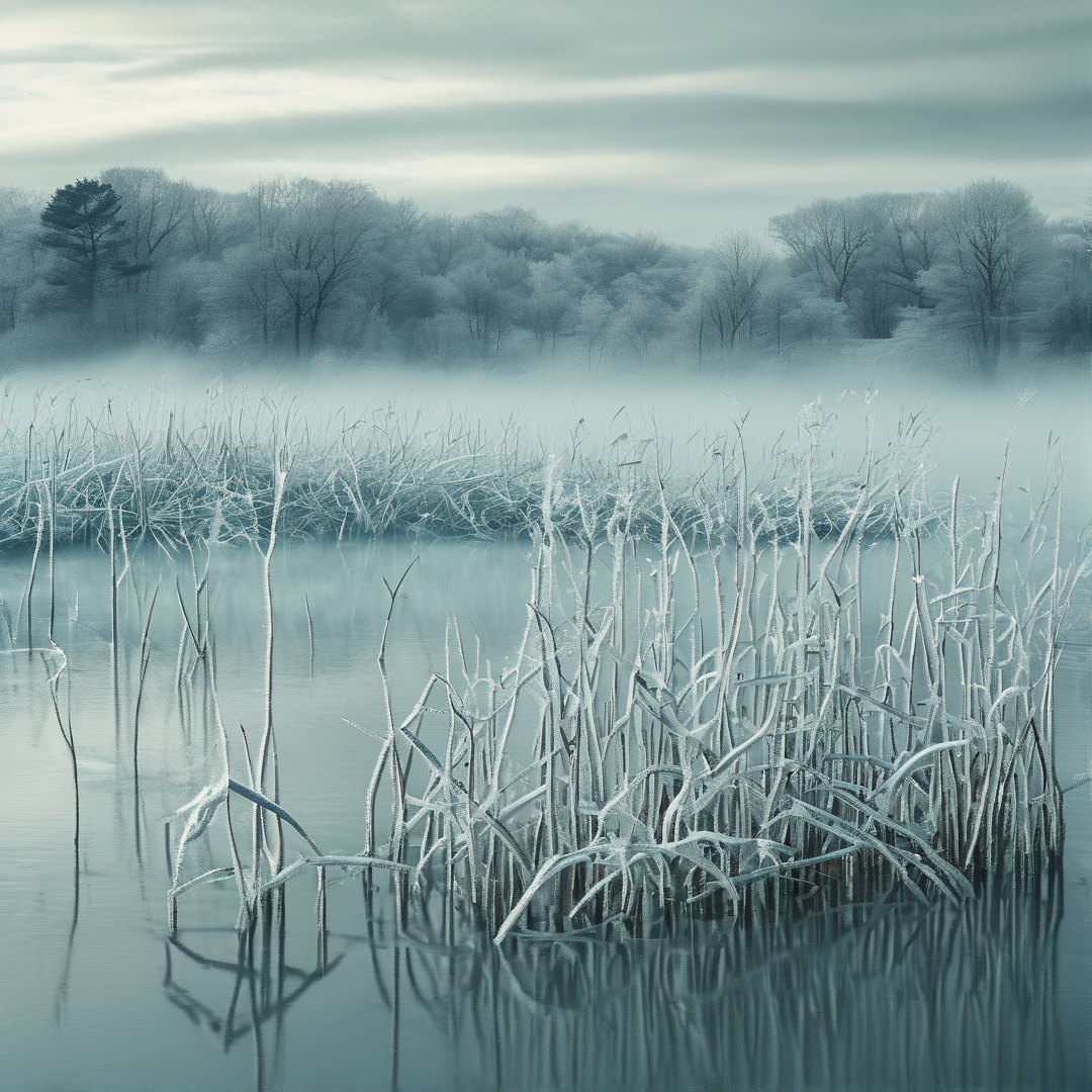 Misty Frozen Marsh