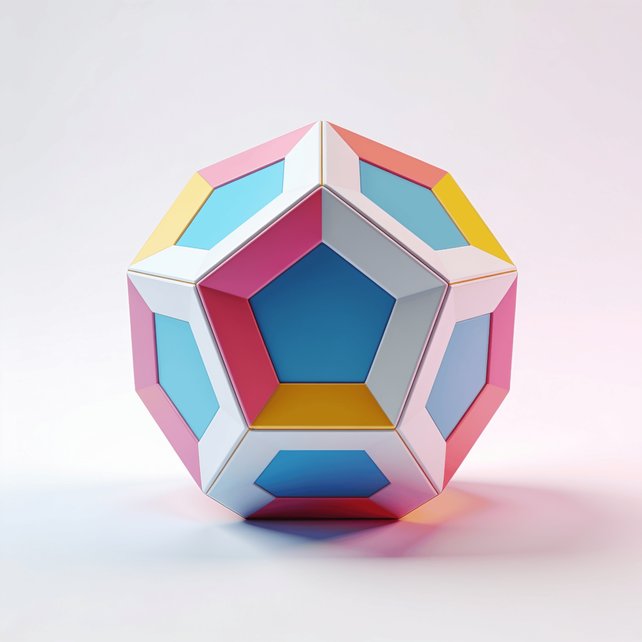 Pastel, Bold Dodecahedron