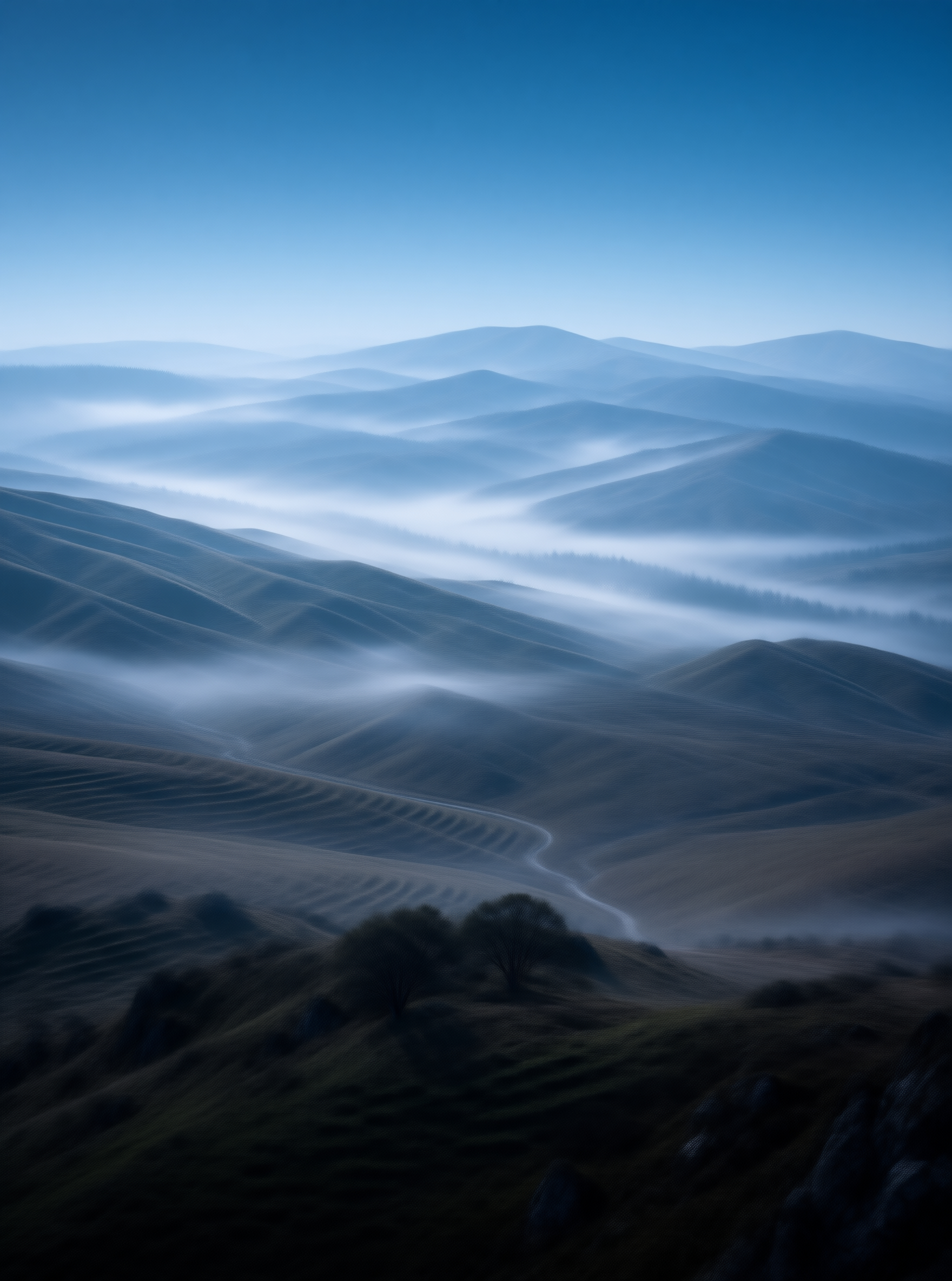 Misty Hills Landscape