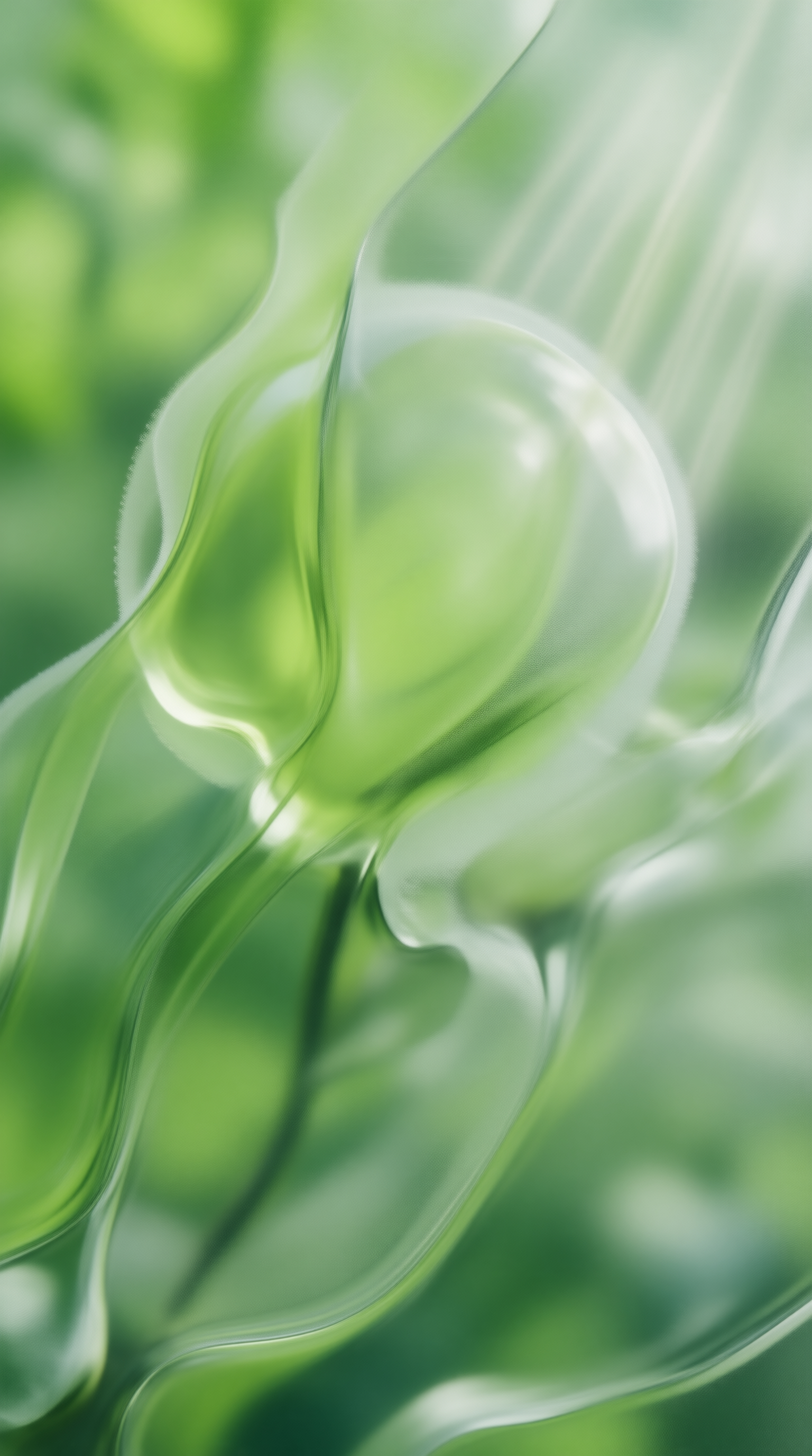 Abstract Green Liquid Form