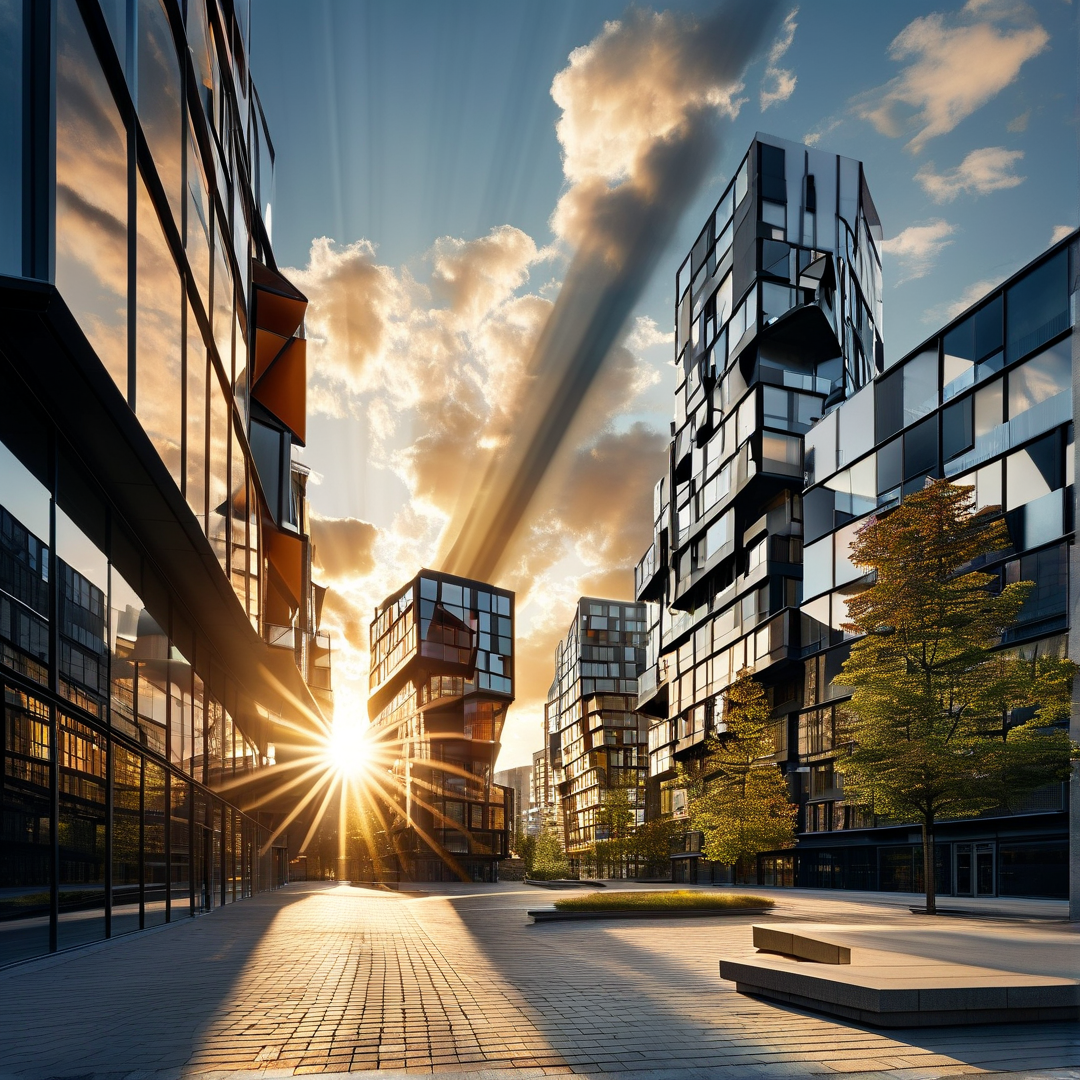 Sunrise Modern Cityscape