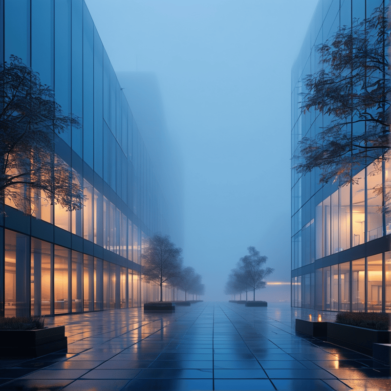 Misty Modern Office Park