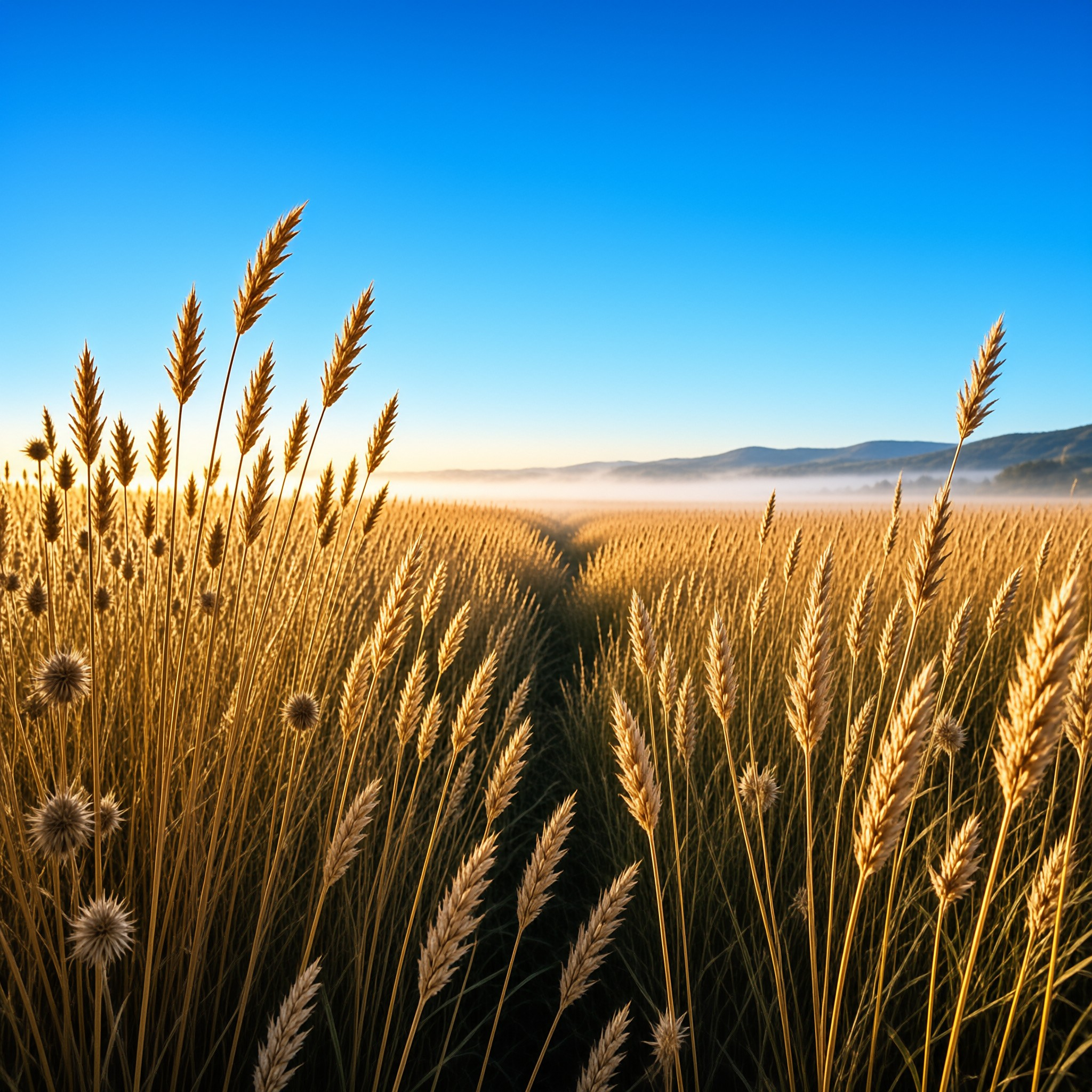 Golden Wheat Field at Sunrise