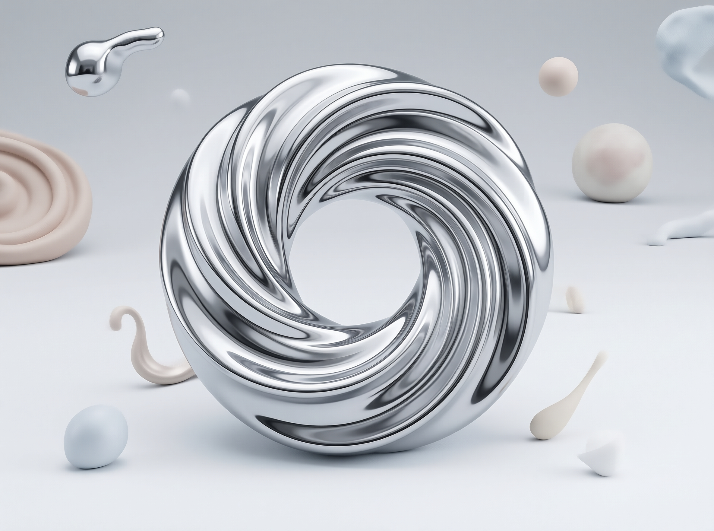 Abstract Metallic Spiral