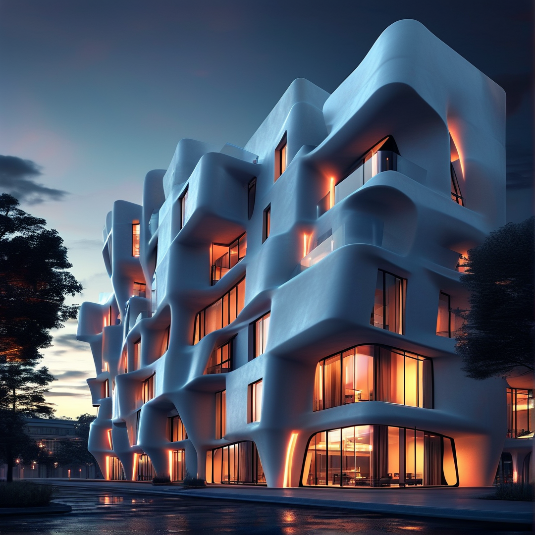 Futuristic White Building
