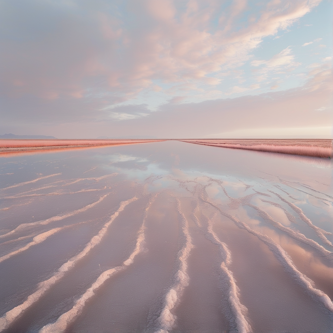 Pink Salt Flat Horizon
