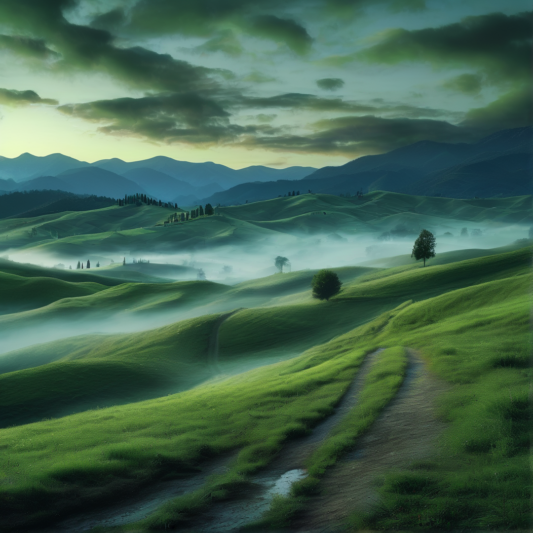 Misty Green Hills