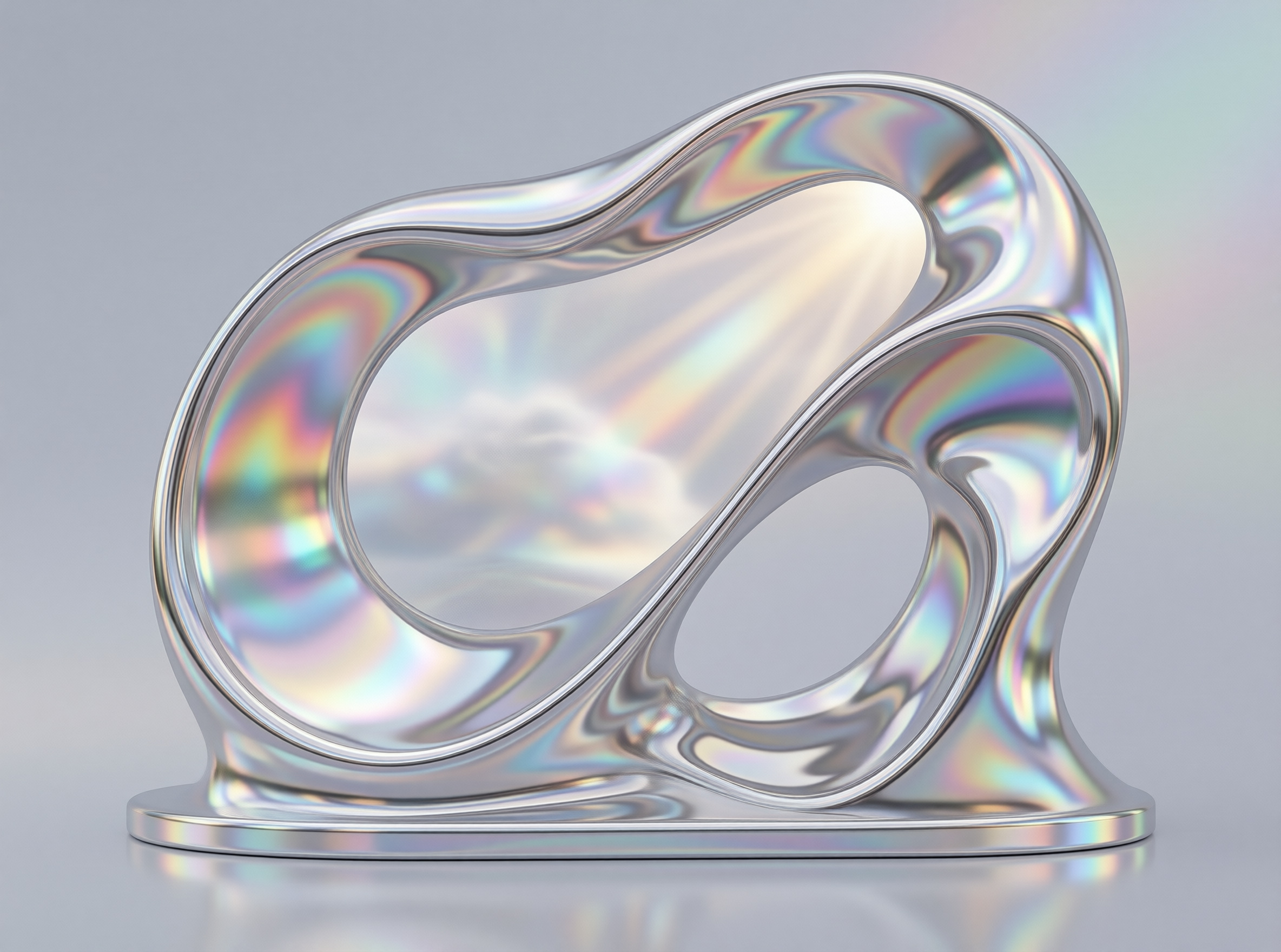 Iridescent Metallic Sculpture