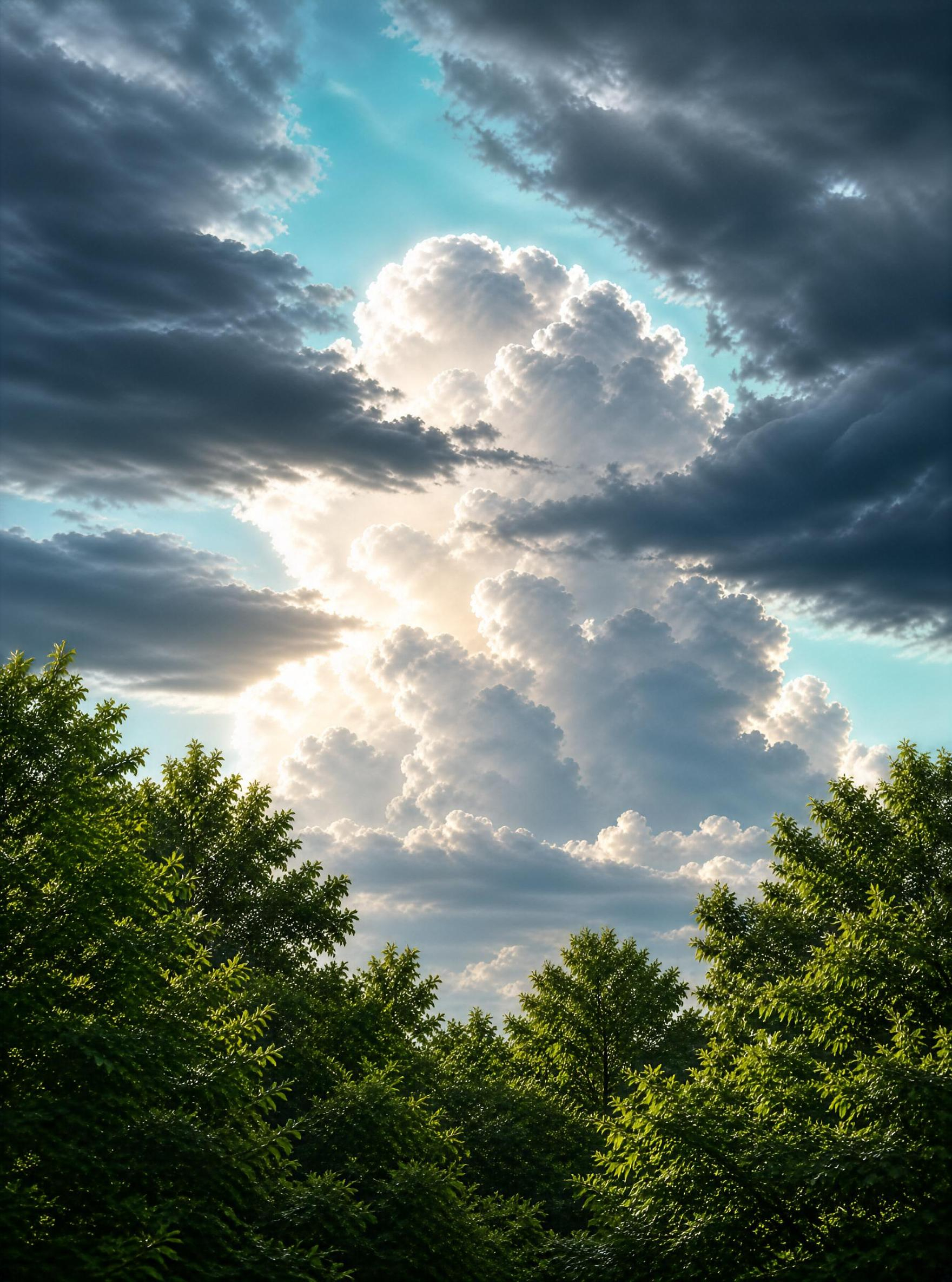 Dramatic Sky with Sunlight