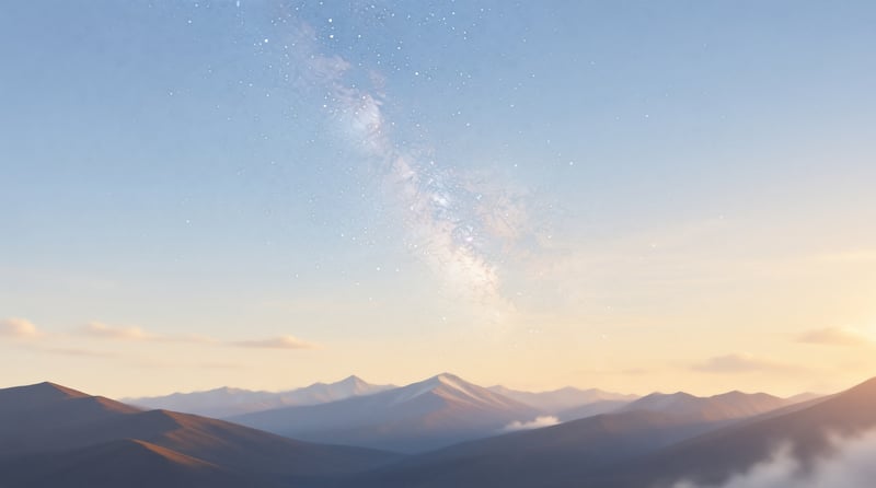 Starry Sky Over Mountains